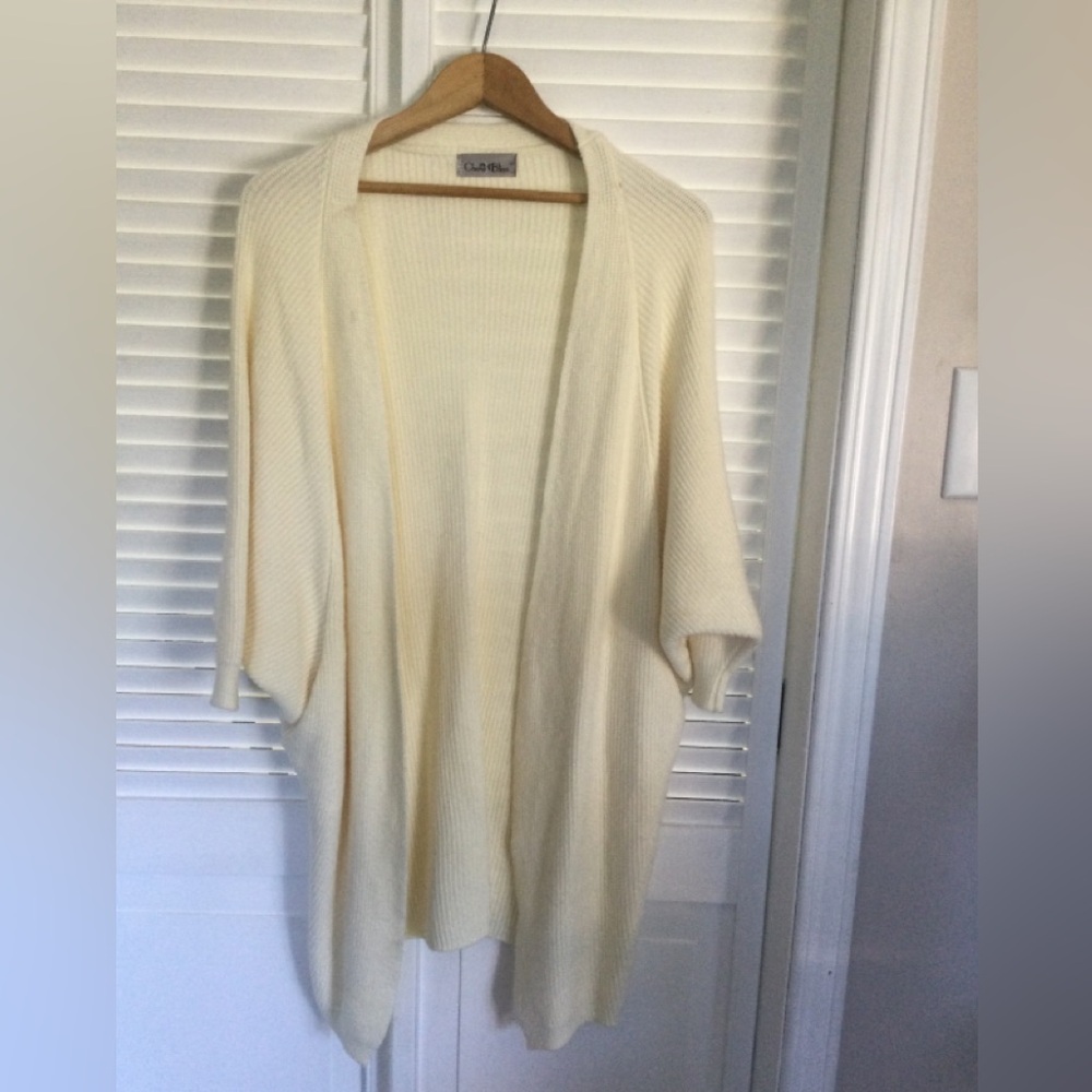 Cherie Bliss Cream Sweater Cardigan, One Size
